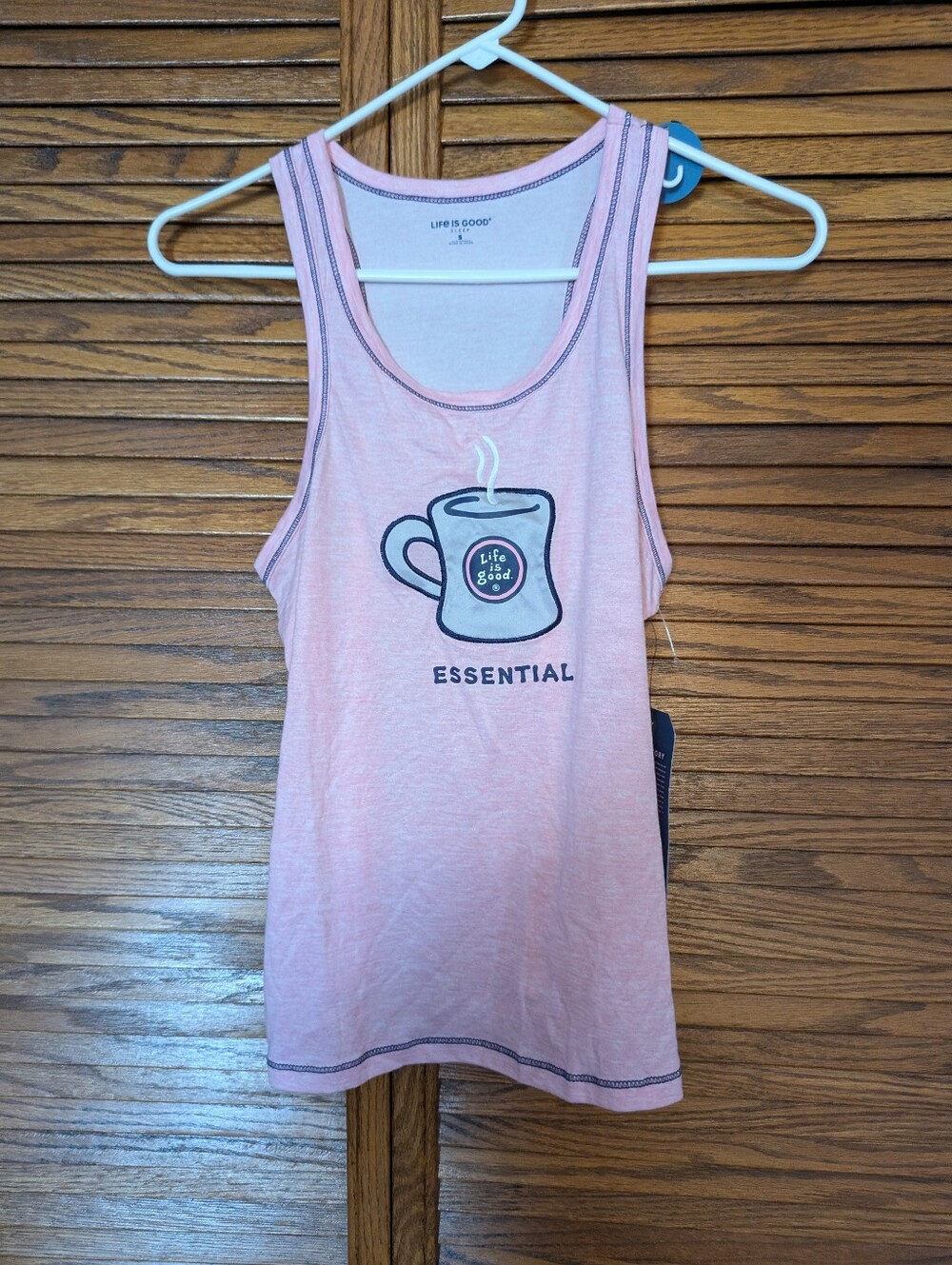 Life Is Good Sleep NWT Tank Top Coffee Essential Size Small